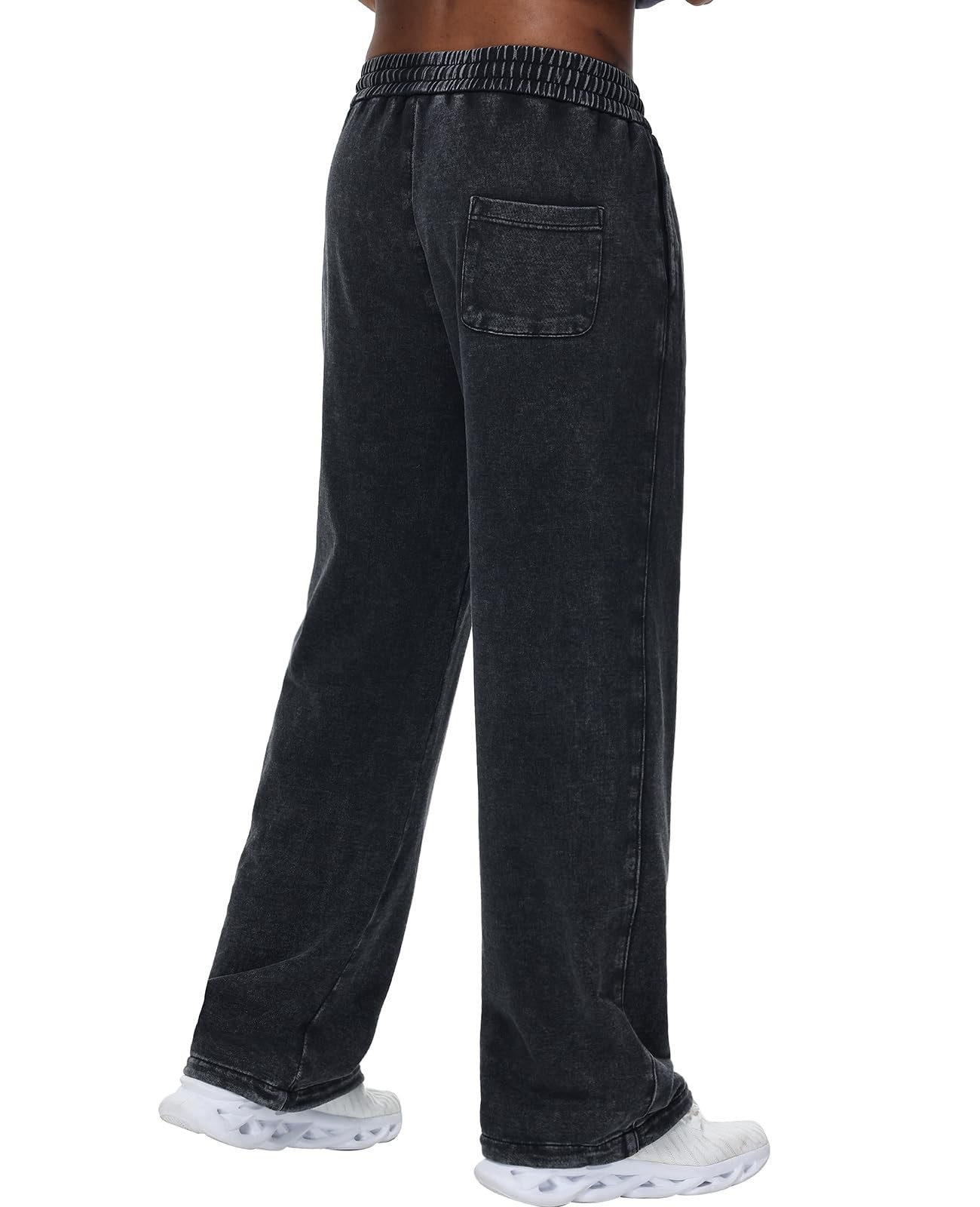 Mens Sweatpants Athletic Acid Washed Cotton Elastic Waist Drawstring Jogger P... gallery