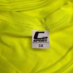 C2 SPORT (5 PACK) Moisture Wick Short Sleeve Work Shirts Men’s Sz 3XL Safety Yel