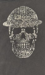 Thrashed L/S t Shrt W Skull Graphic MN XL Distressed Grunge