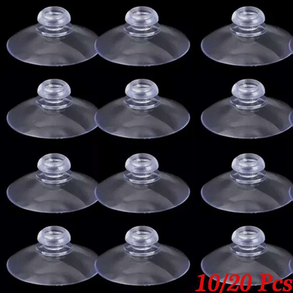 10/20 Pcs Strong Suction Cups with M4 Screw Rod Knurled Hook Clear Kitchen Glass
