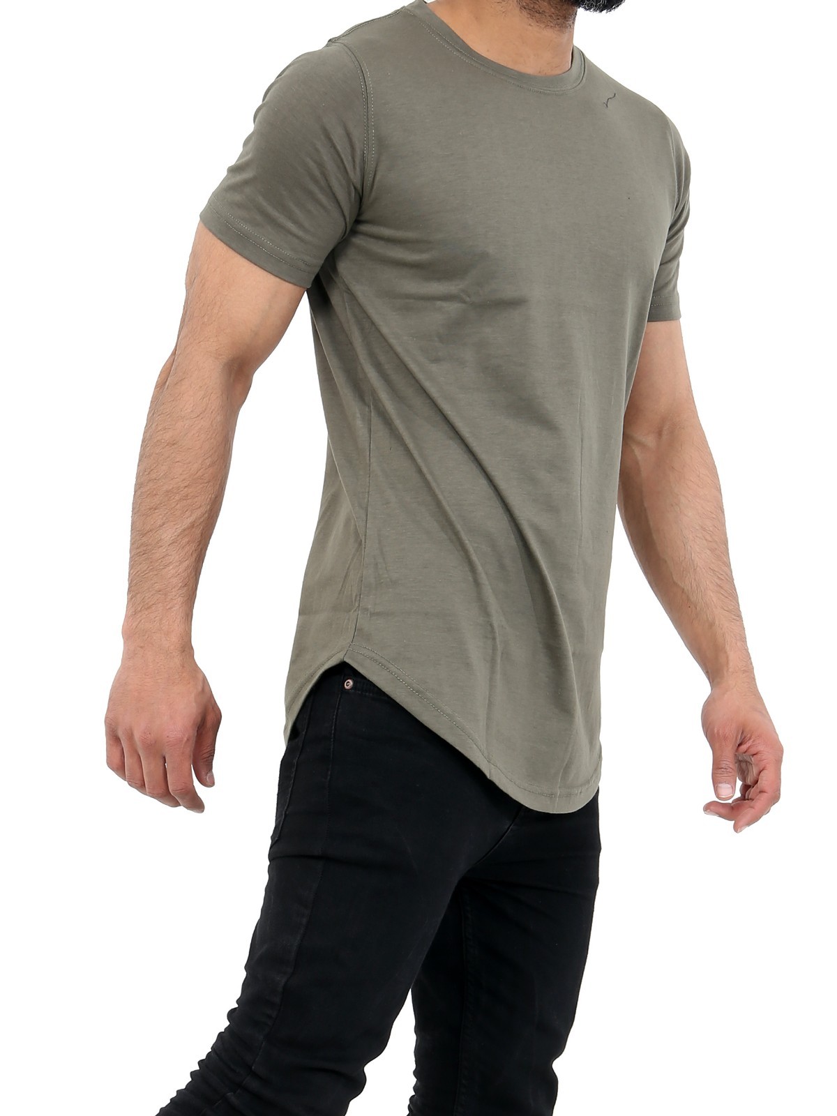 2x Men's Plain Short Sleeve T-Shirt Men Top Slim Fit Round Hem Casual Tops Crew gallery