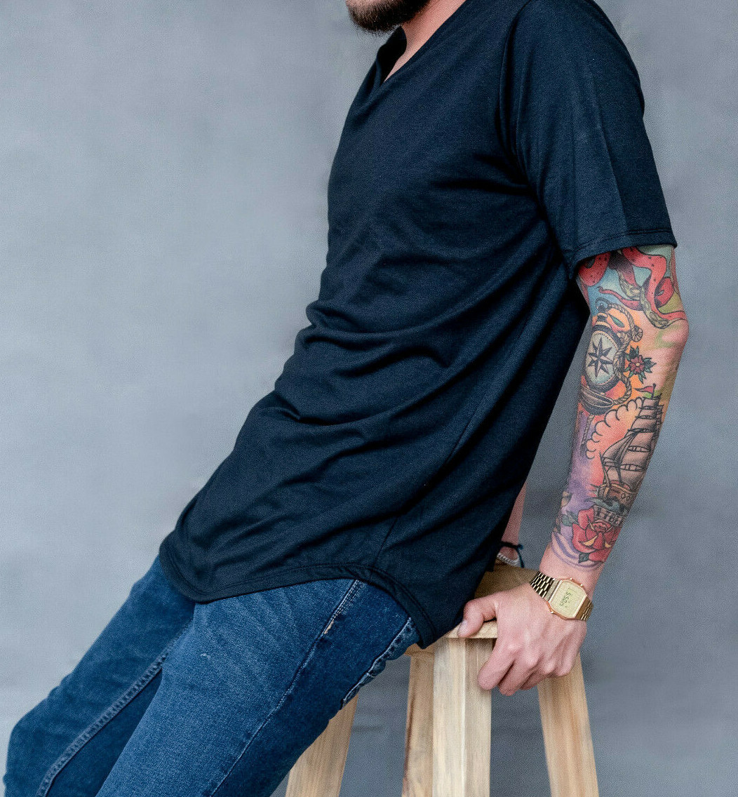 LUCKY BASTARDS CONTEMPORARY MODERN V NECK SCOOP T-SHIRT COMBO 2-PACK STREETWEAR gallery