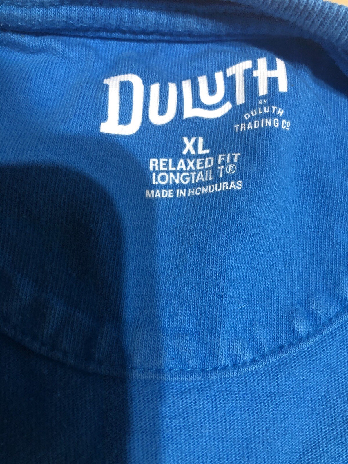 Duluth Trading Relaxed Fit Longtail T Short Sleeve Blue T Shirt Men's XL gallery