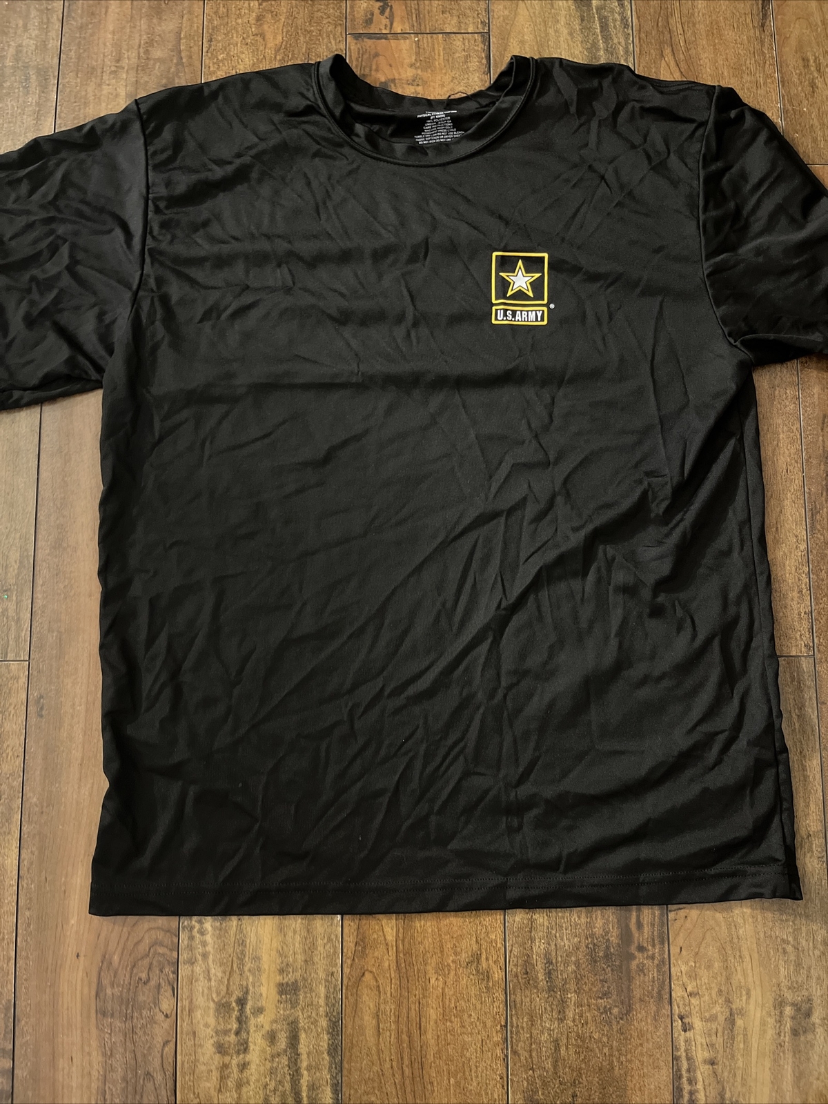 US Army Shirt Mens Black Athletic Short Sleeve Physical Fitness Shirt FT Knox