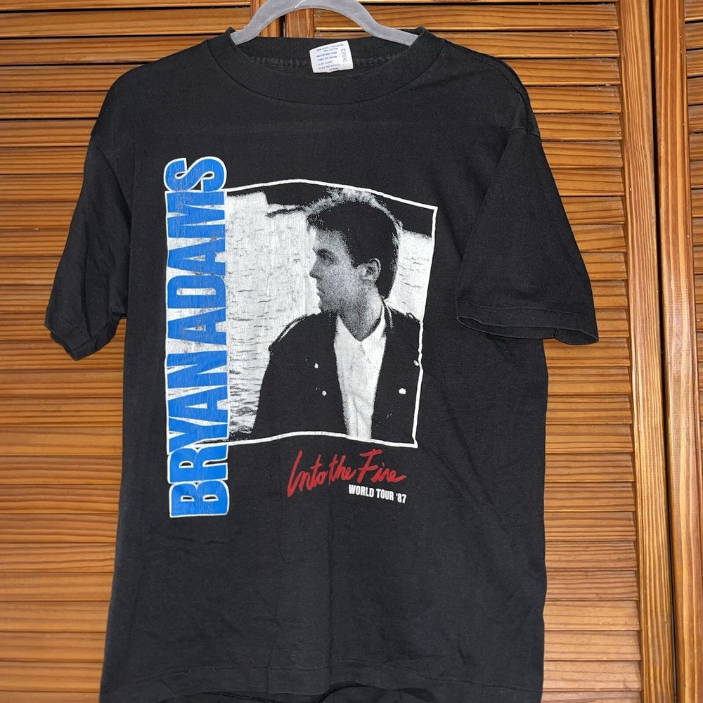 Bryan Adams Into The Fire Tour 87 Vintage Single Stitch T Shirt Large TeeJays