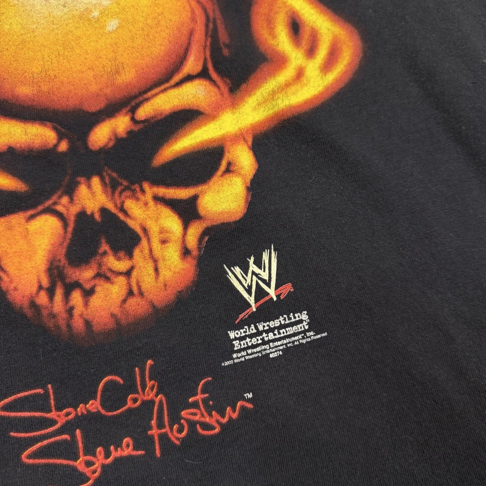 Vintage WWE Stone Cold Steve Austin Shirt Mens Large Black Austin 3:16 Flame gallery