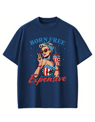 Born Free But Expensive USA Flag Graphic Shirt