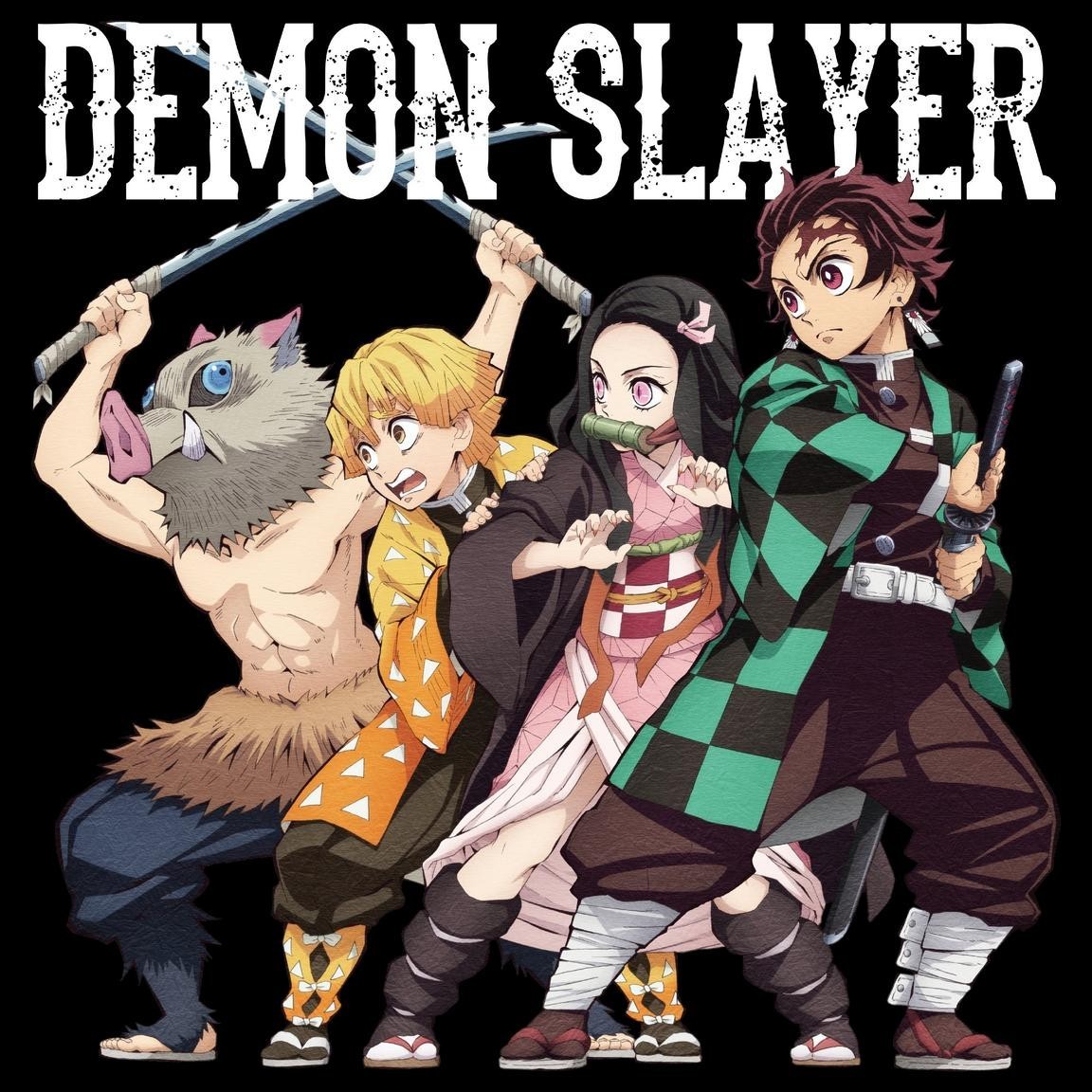 NEW! Demon Slayer Kimetsu no Yaiba Anime Cast Graphic T-shirt Black 2XL NWT gallery