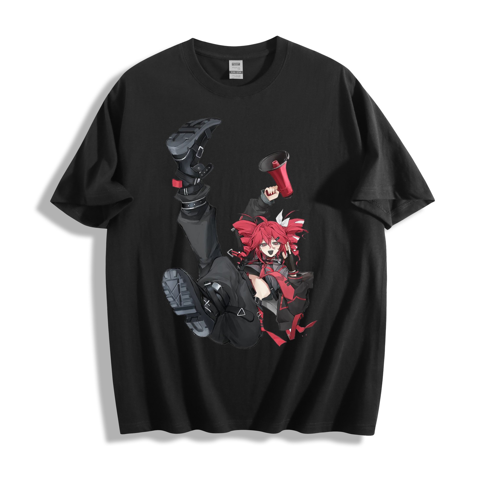 Dynamic Shout Kasane Teto T-Shirt - Red-Black Armor Design Unisex Tee gallery
