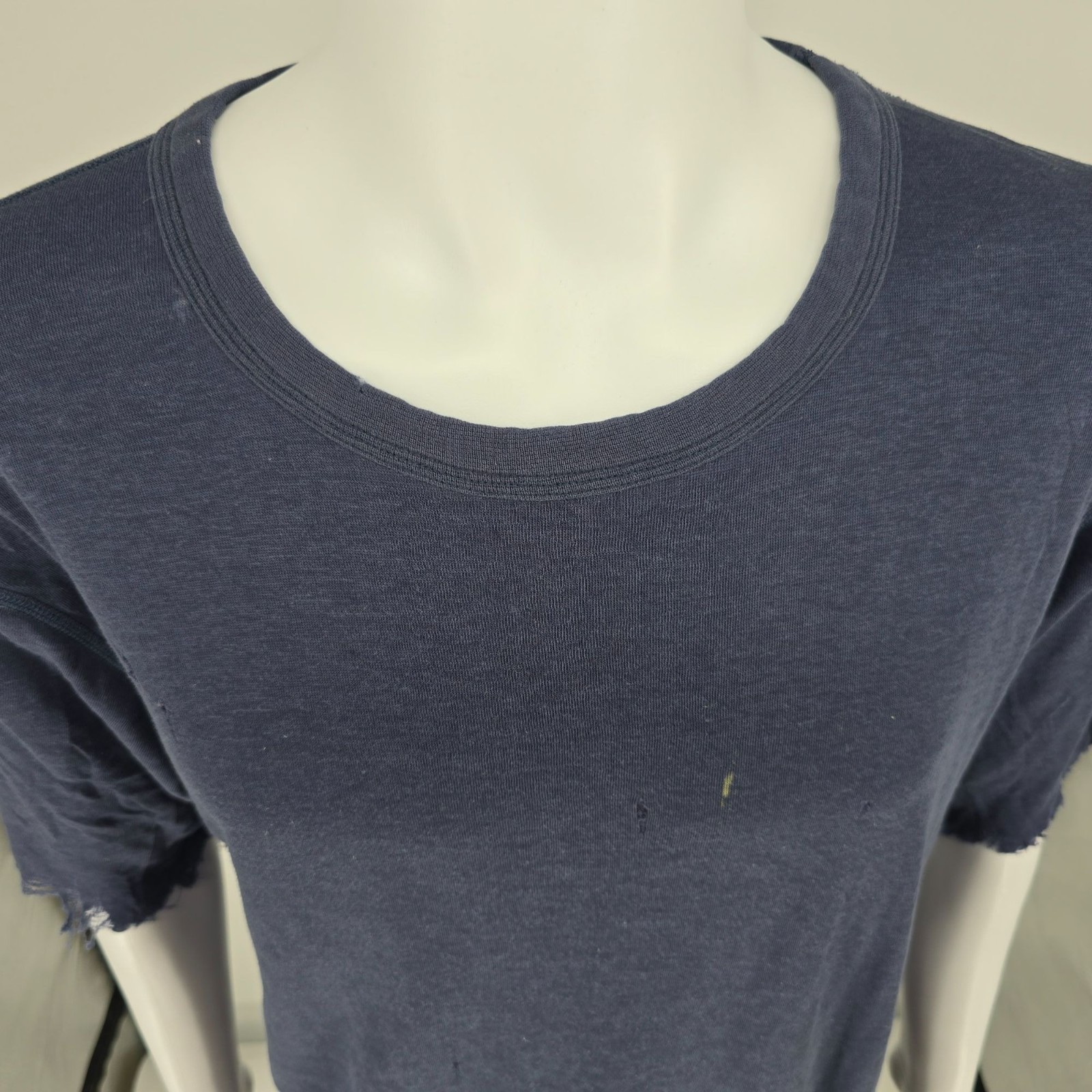 Thrashed Duofold Navy Blue Merino Wool/Nylon Blend Dual Layer Thermal Top (L/XL) gallery