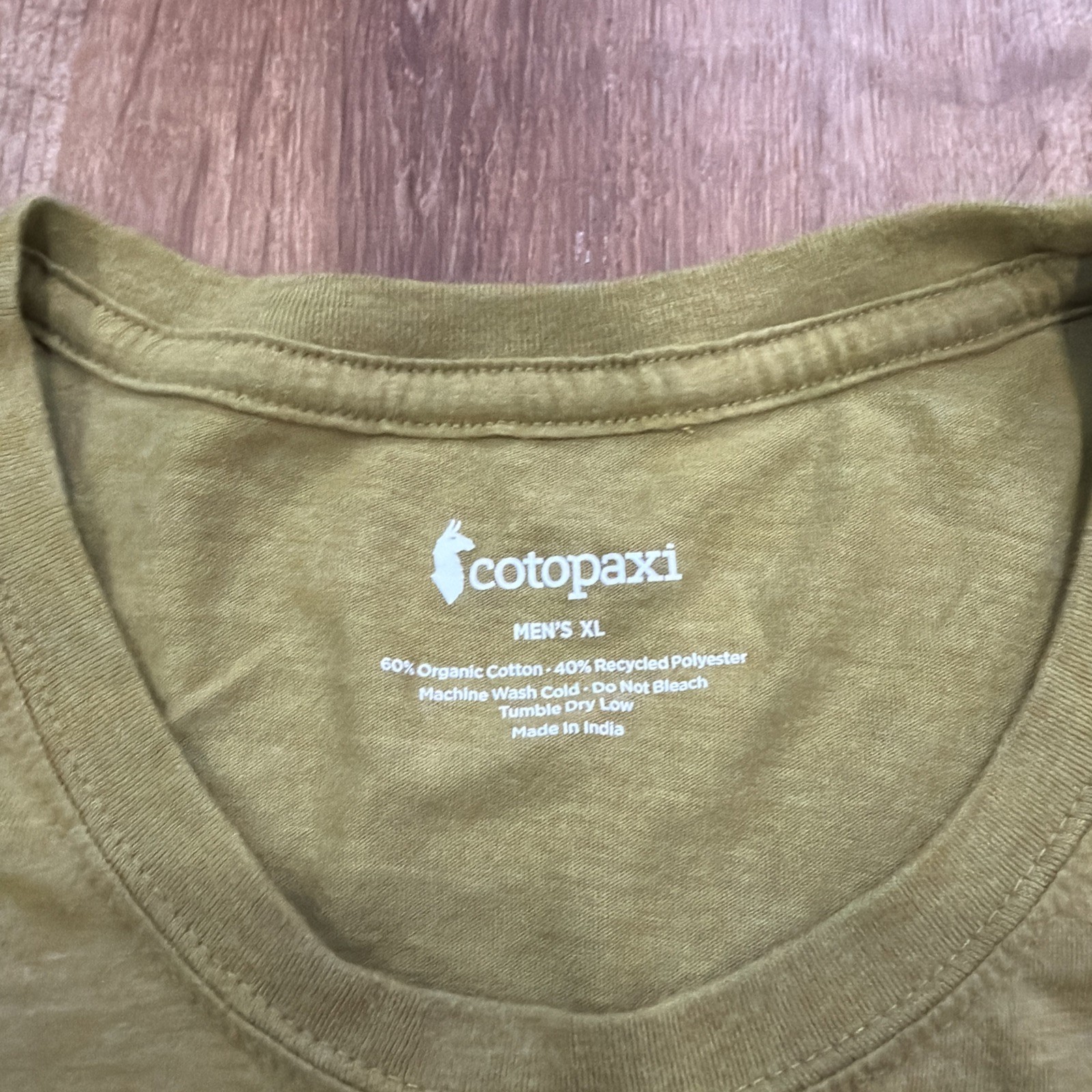 Cotopaxi Travel Tee Mens XL Mustard Color Do Good Lightweight Outdoor T-Shirt gallery