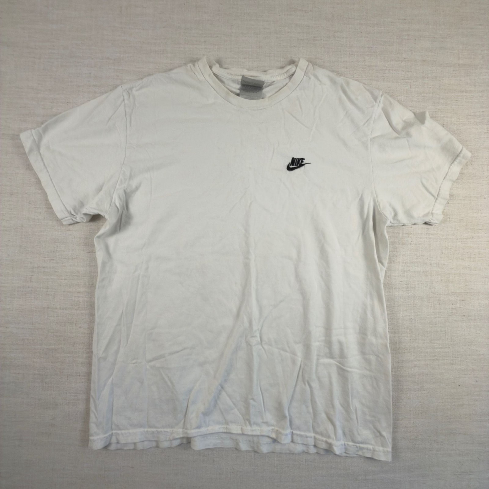 Nike Vintage Embroidered Swoosh T-Shirt White Size Large gallery