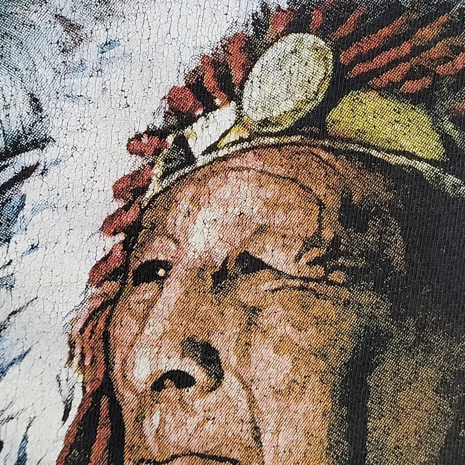 Vintage 80s Native-American Indian Shirt Medium 19x24 West-Virginia gallery