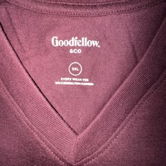 Goodfellow & Co Every Wear Short Sleeve VNeck T-Shirt Pomegranate Color Size 3XL
