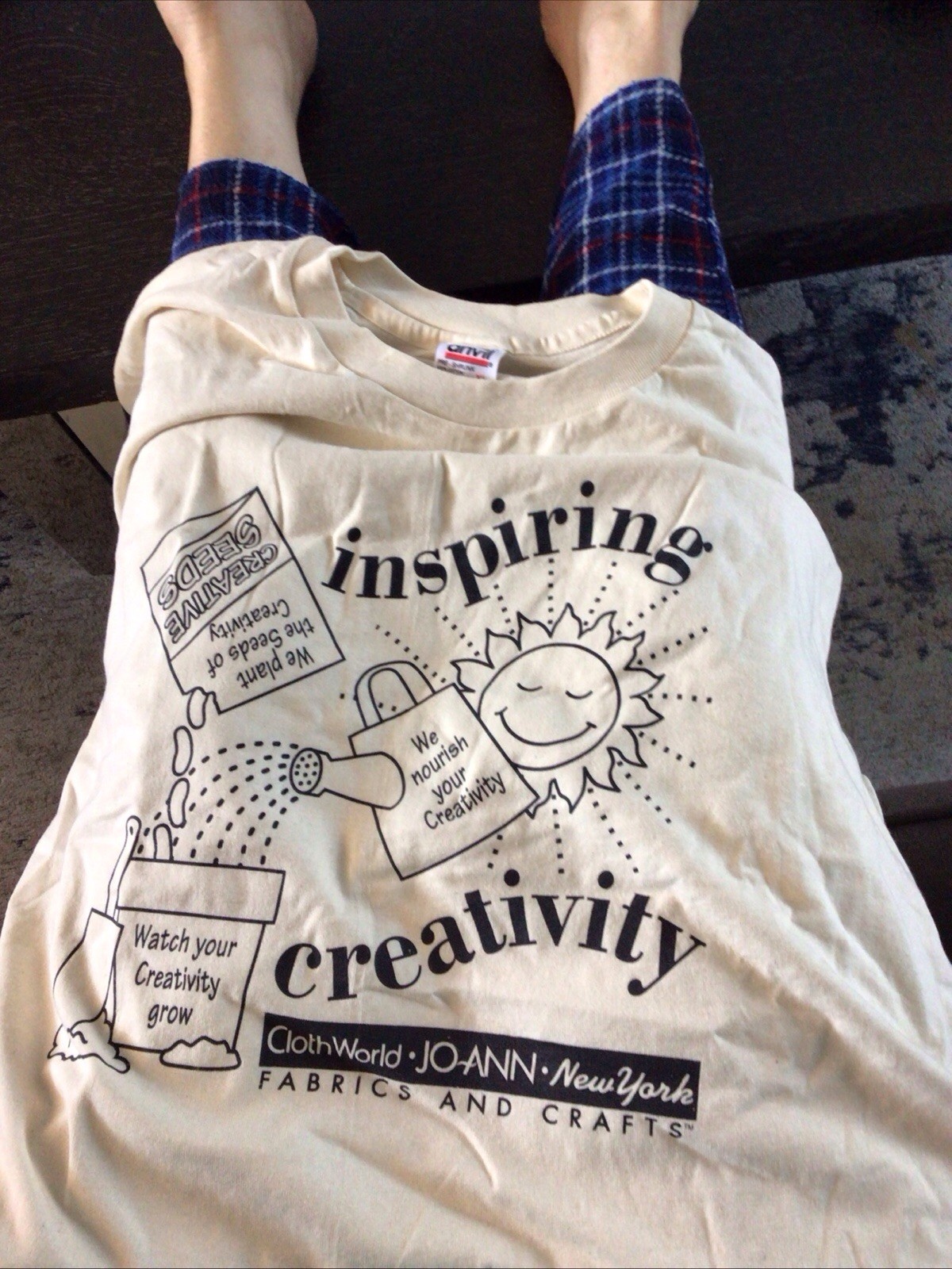 Rare Vintage 90’s JoAnn Fabrics Cloth World Inspiring Creativity Tshirt Unused gallery