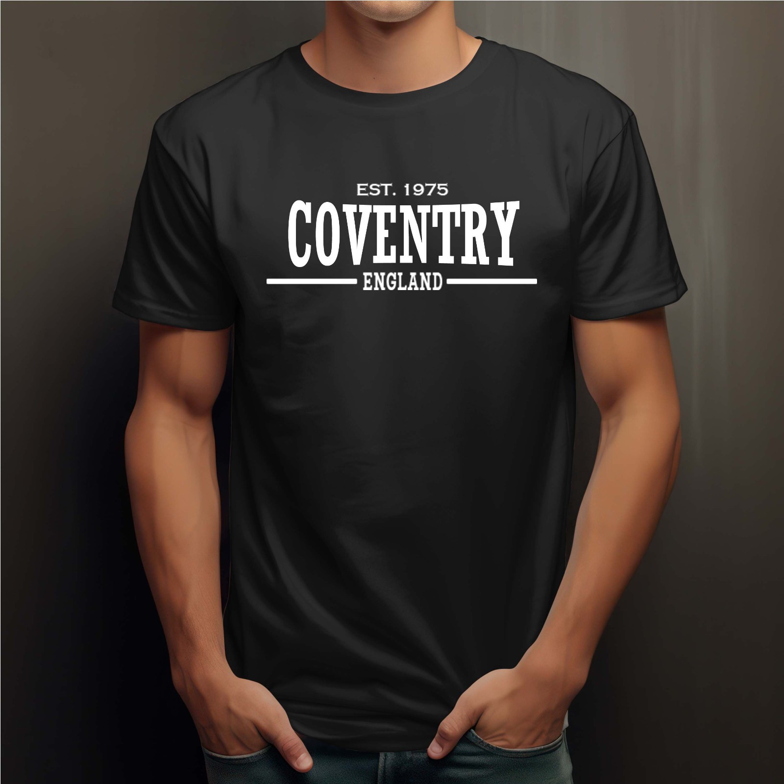 Mens 50th Birthday T Shirt City Of Birth COVENTRY any Place Year 30th 60th 40th gallery