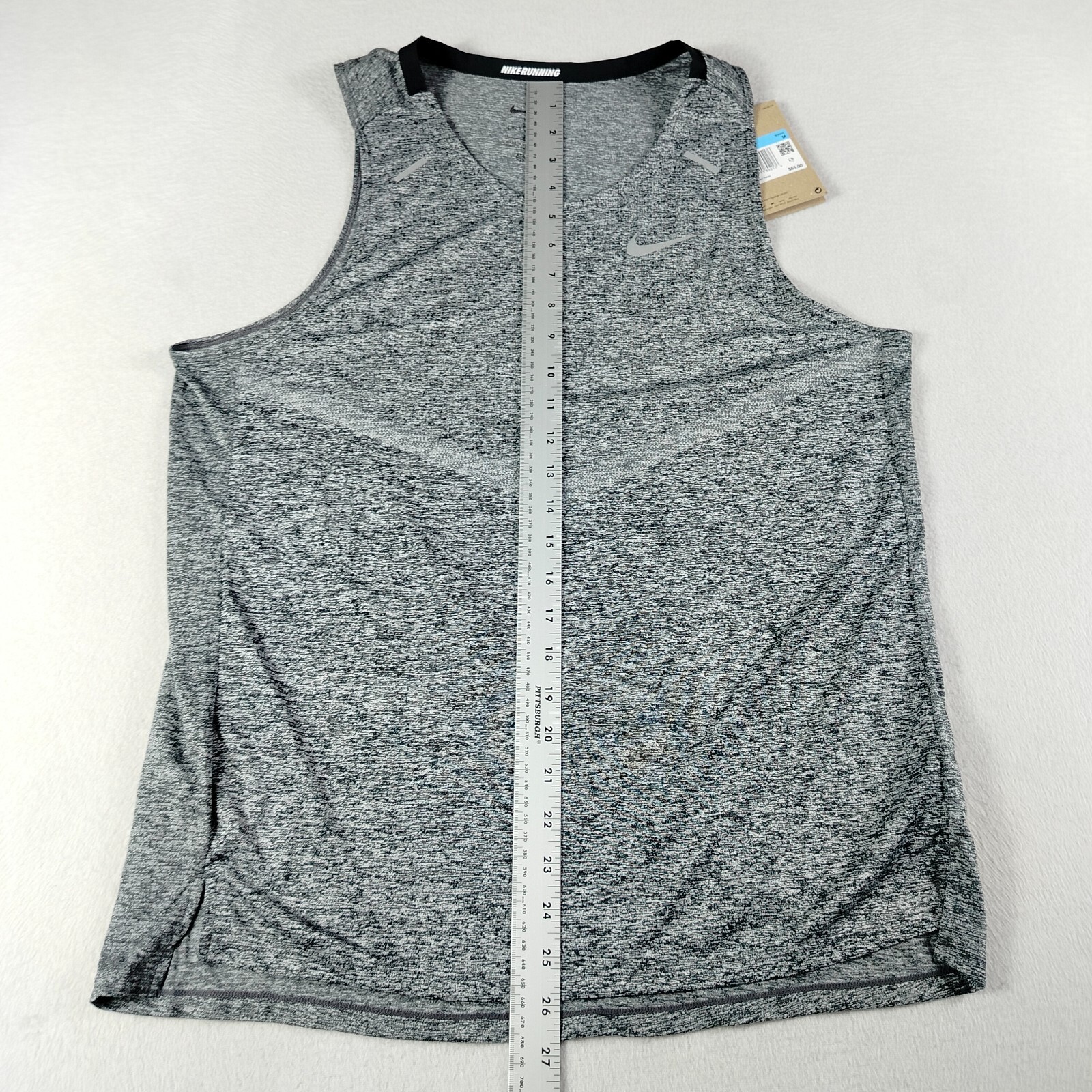 Nike Tank Top Mens Medium Heather Gray Dri Fit Running Workout Gym Rise 365 gallery
