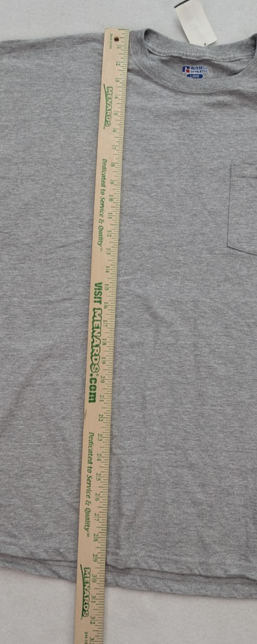 Russell Athletic Men's T-Shirt Size L Gray Short Sleeve Pocket Crew Neck NEW gallery
