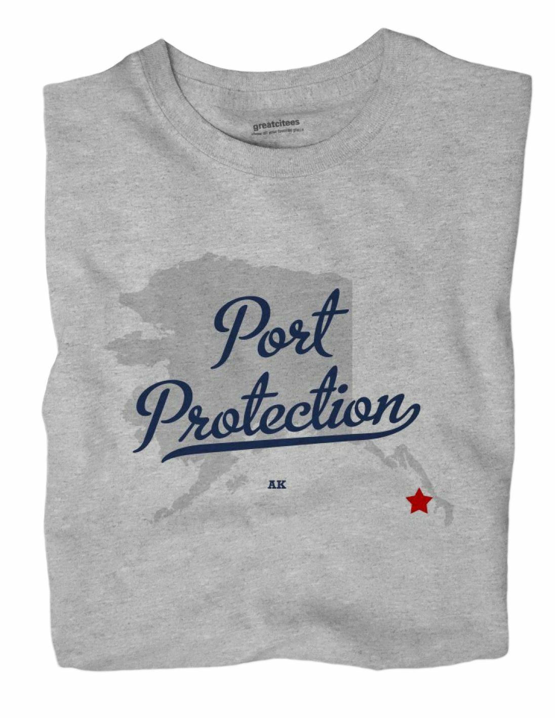 Port Protection Alaska AK T-Shirt MAP