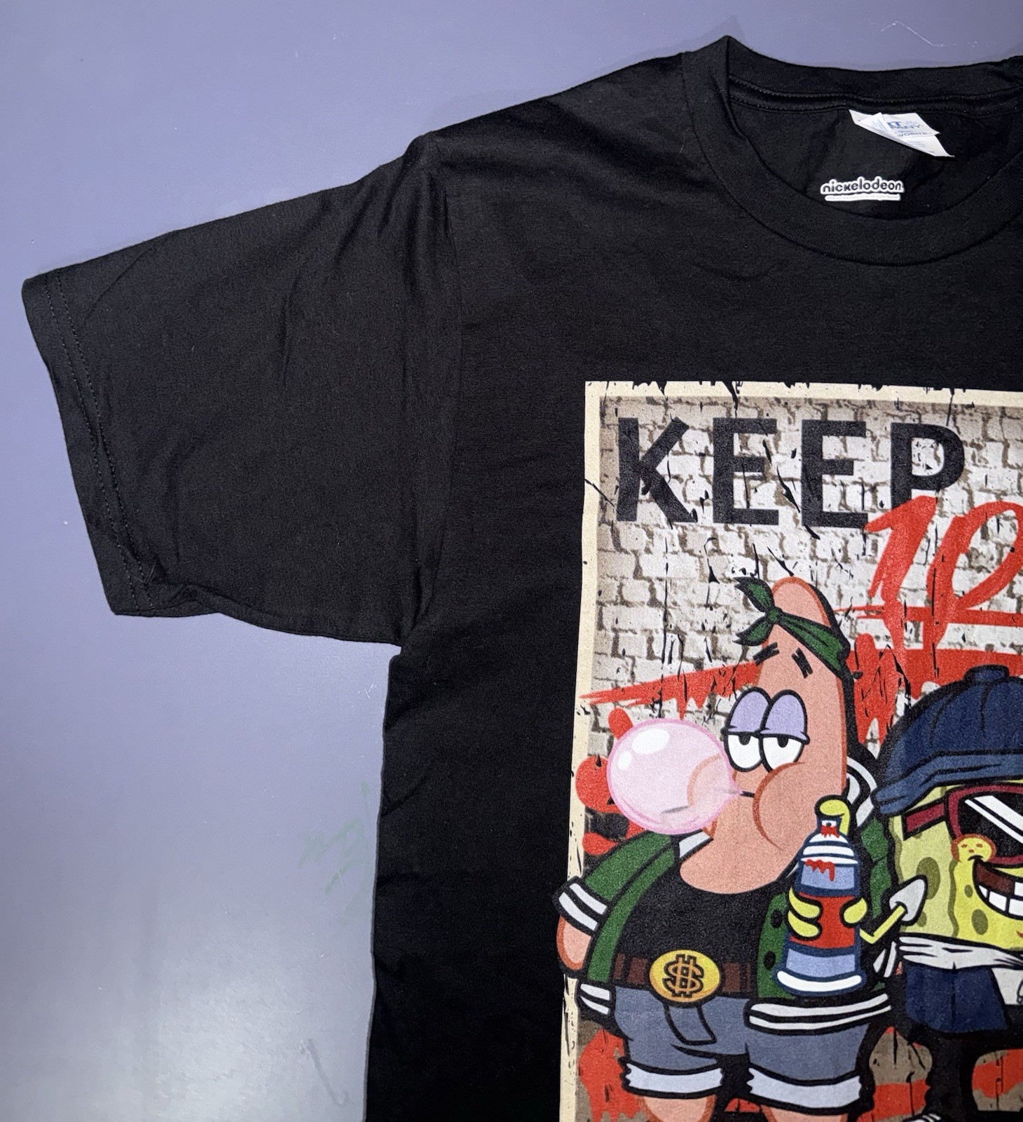 SpongeBob Square Pants Tee Shirt “Keep It 100” Black gallery