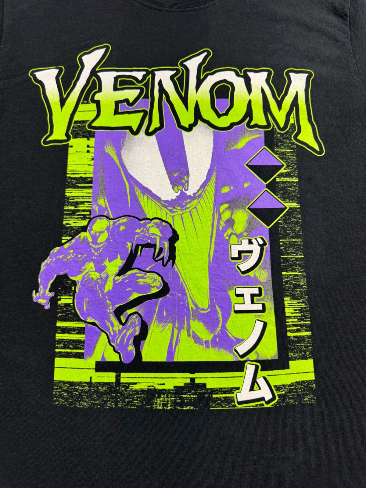 Marvel Venom Black Long Sleeve Shirt Spider-man Evil Comics MEDIUM Japanese Text gallery