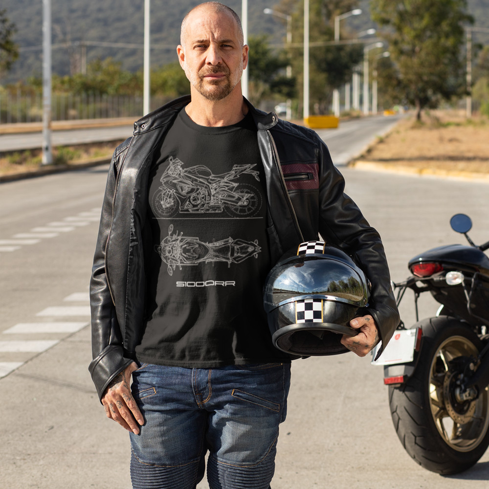S1000RR Men's Sports Bike Blueprint Motorcycle Tee Shirt Racing BIker Apparel gallery
