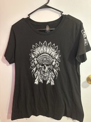 Black MTN OPS Native American Skull T-shirt