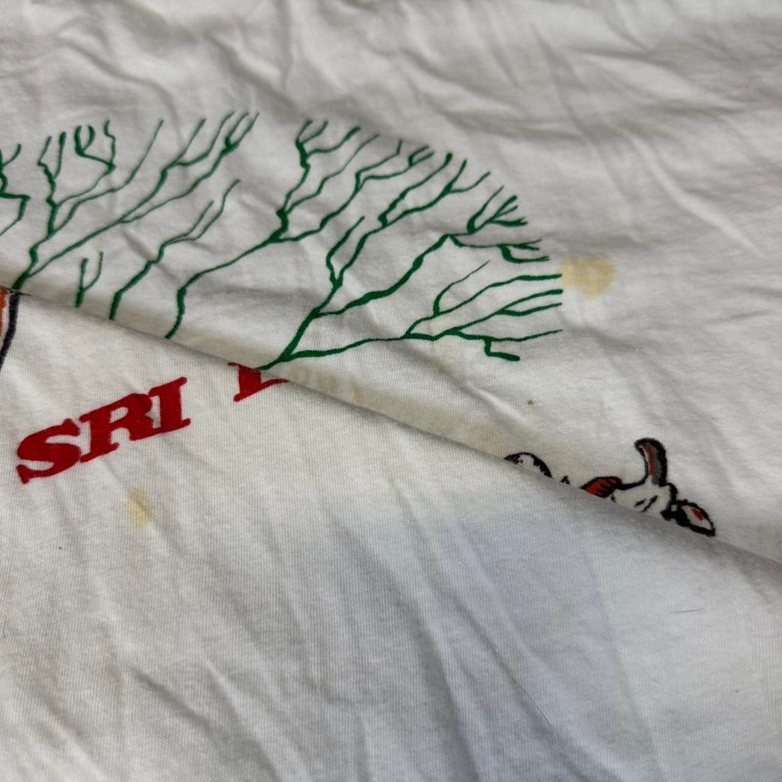 Vintage 90s Sri Lanka Ox Farmer Tropical Graphic T Shirt Agriculture Tee XXL gallery