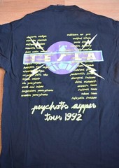 Vintage 1992 Tesla Psychotic Supper Pushead Tour Shirt Tee XL 90s Giant Tee Jays