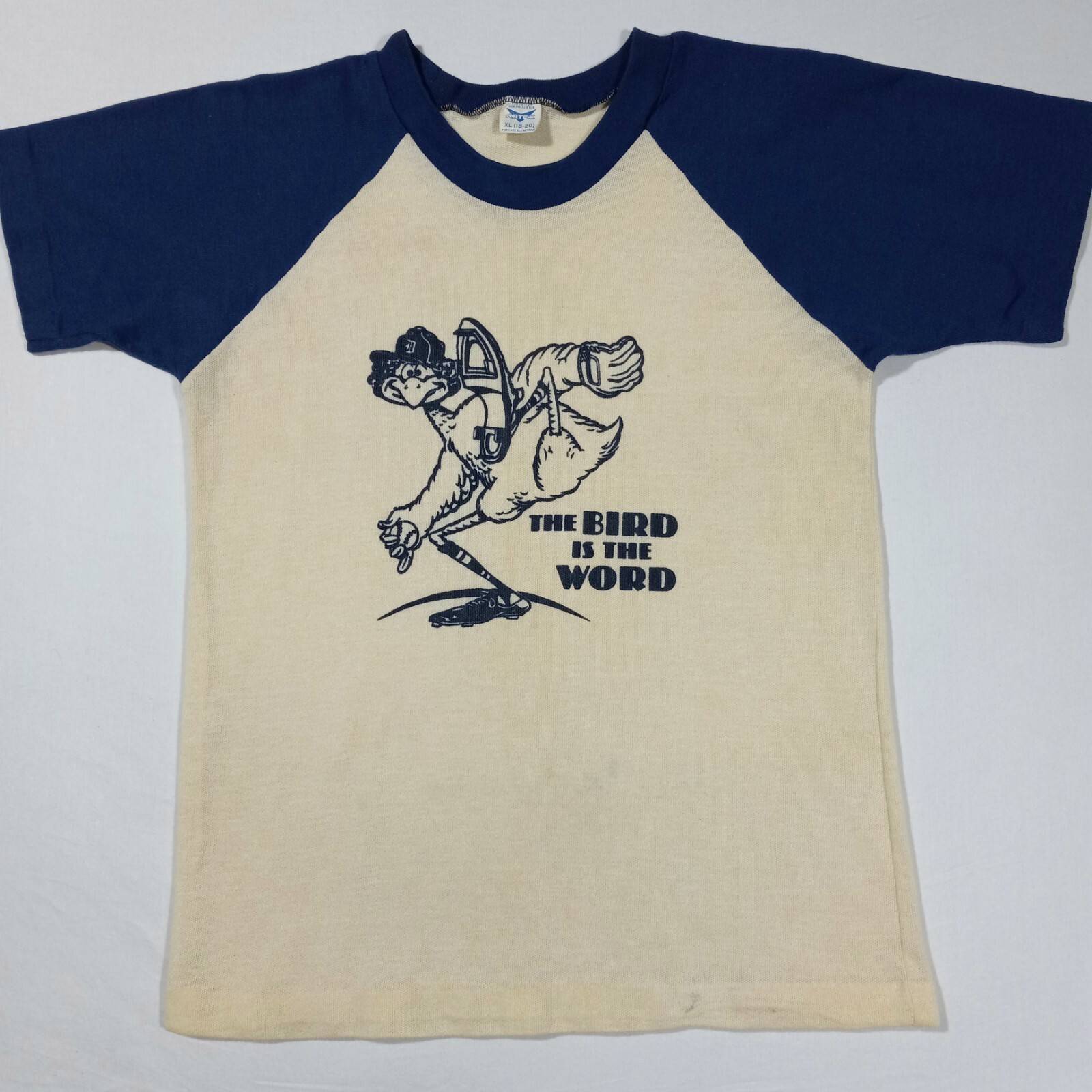 Youth Vtg 70s Mark Fidrych Detroit Tigers The Bird T-Shirt 18-20 XL Slim gallery