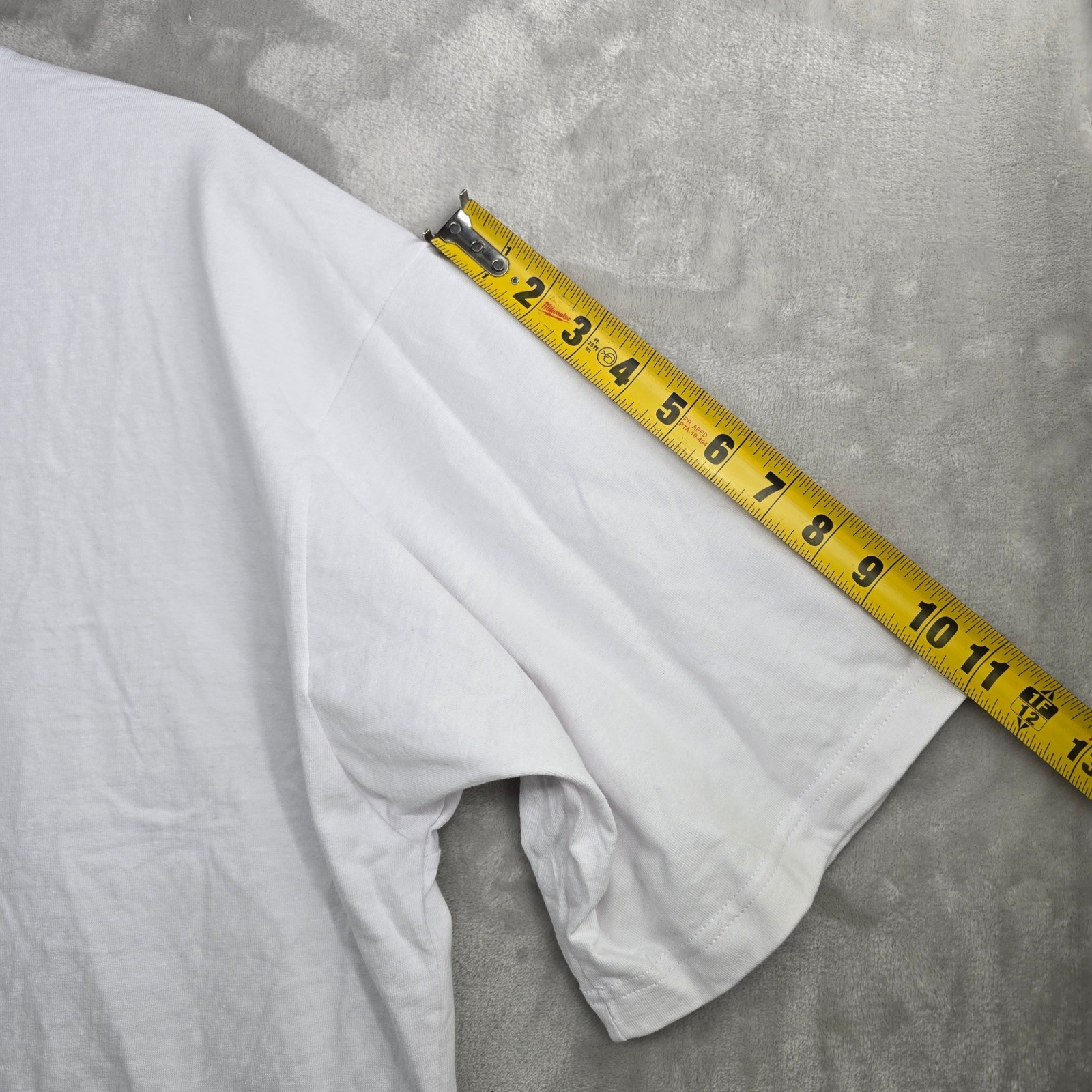 LINW LOST in NOWHERE Mens White Oversized Cropped tee T Shirt XL Handmade gallery