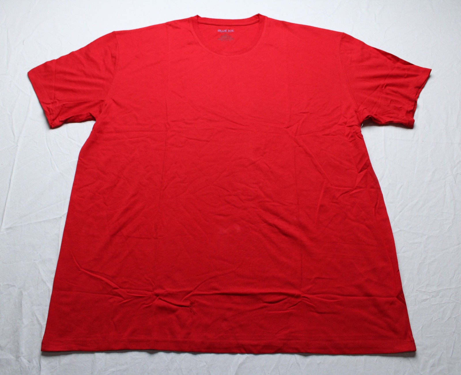 Blue Ice Unisex Adult’s Solid Short Sleeve T-Shirt EJ3 Red Size 3XL NWT