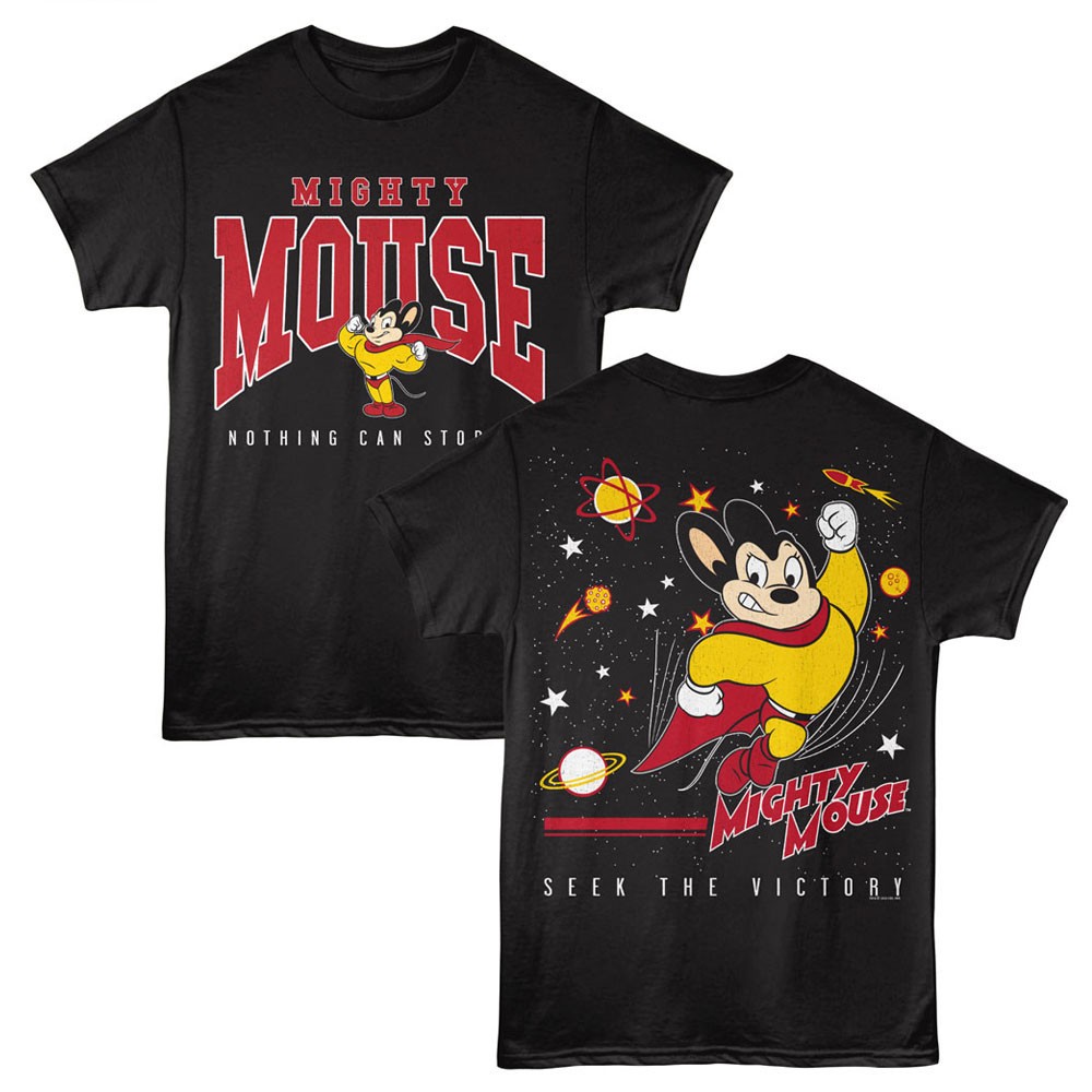 Mighty Mouse Cartoon Seek The Victory Men’s T Shirt