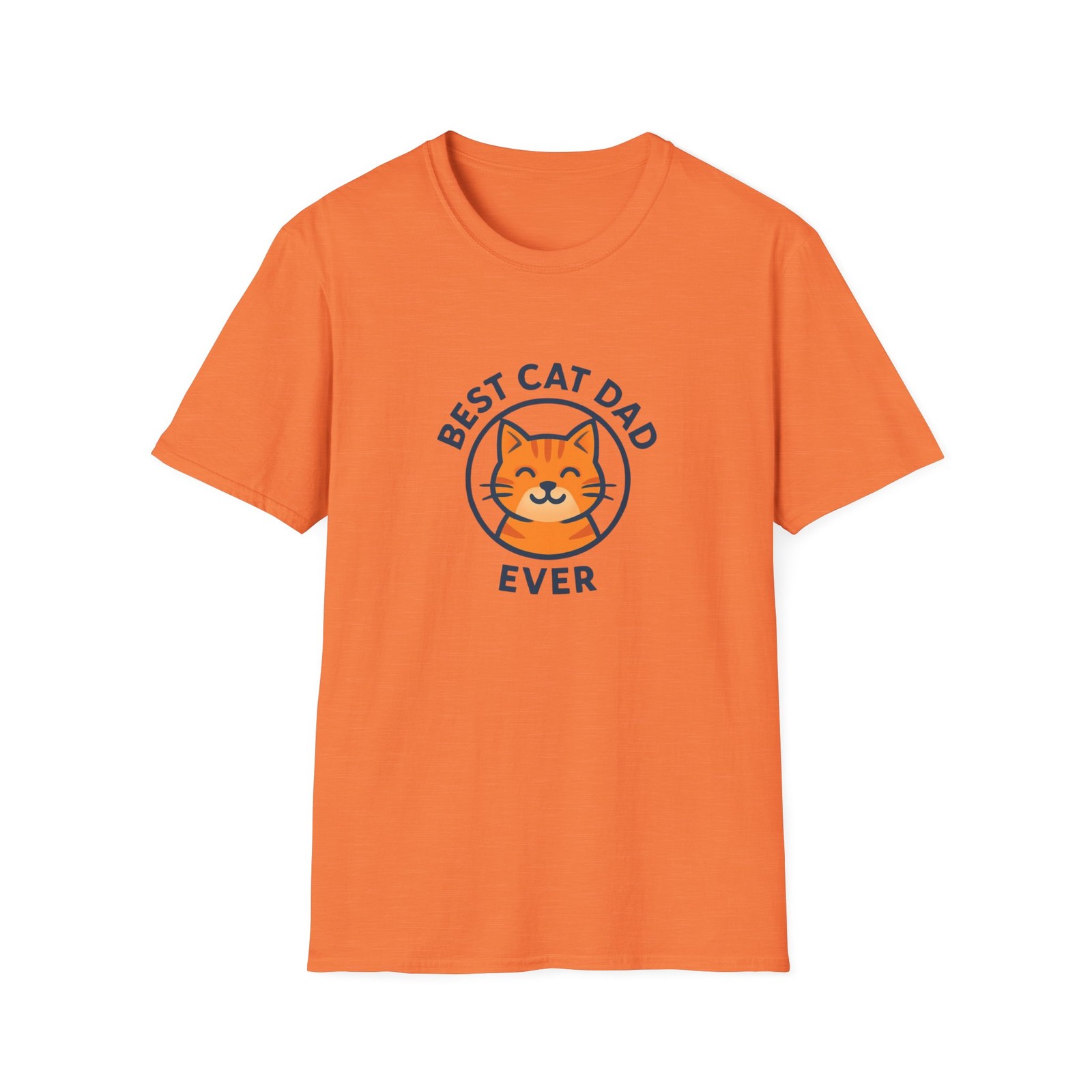 Best Cat Dad Ever T-Shirt | Orange Kitty Illustration gallery