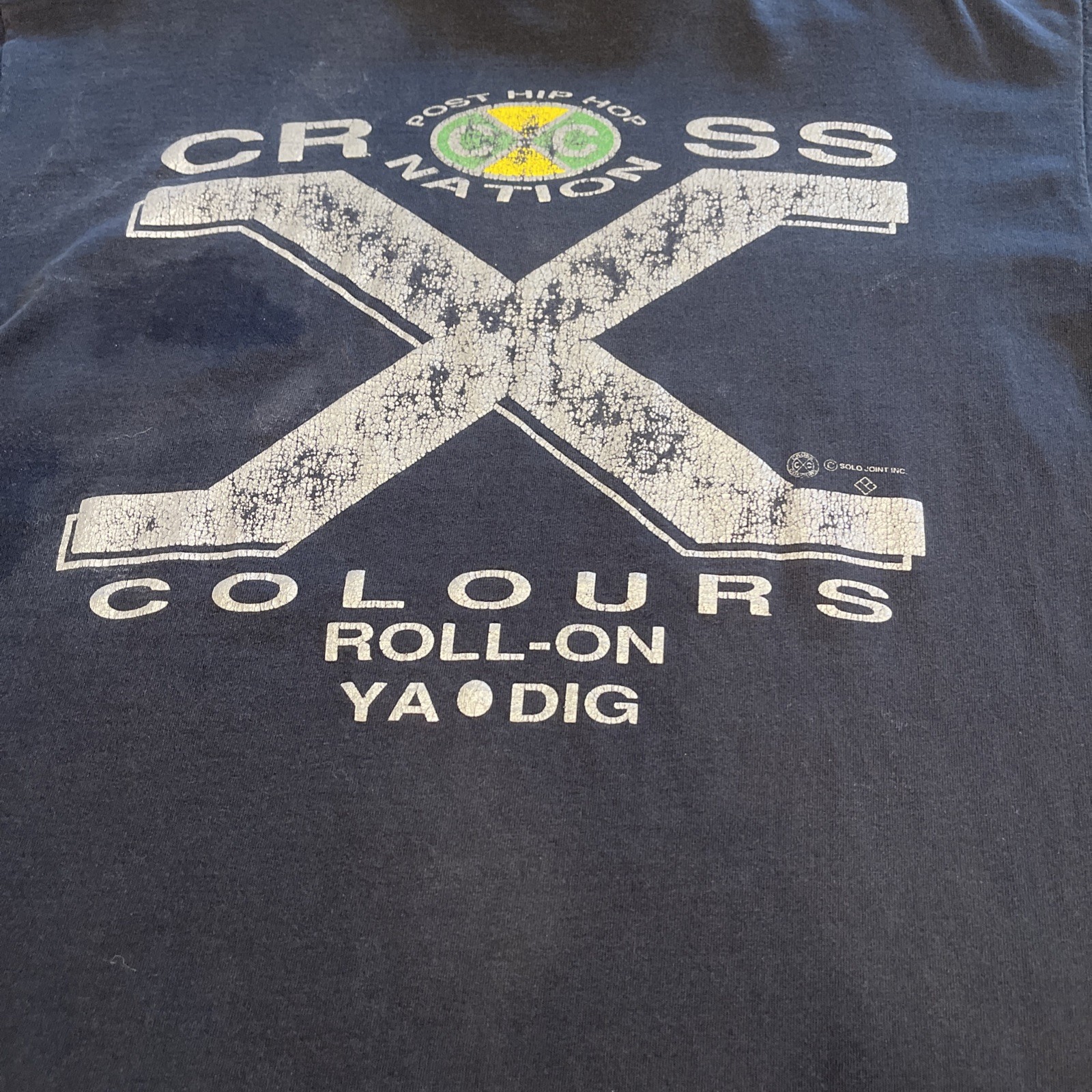 Vintage Cross Colours Shirt 90's Single Stitch Black T-shirt Size M/L *See Pics* gallery