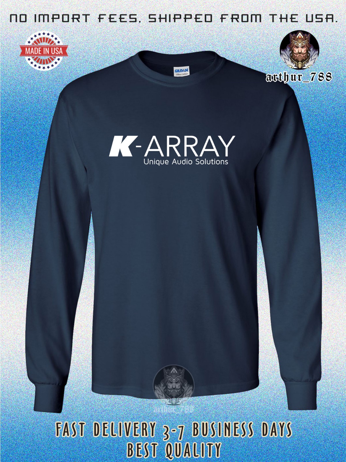 K-ARRAY Audio Logo Men's Long Sleeve T-Shirt American Size T-Shirt gallery