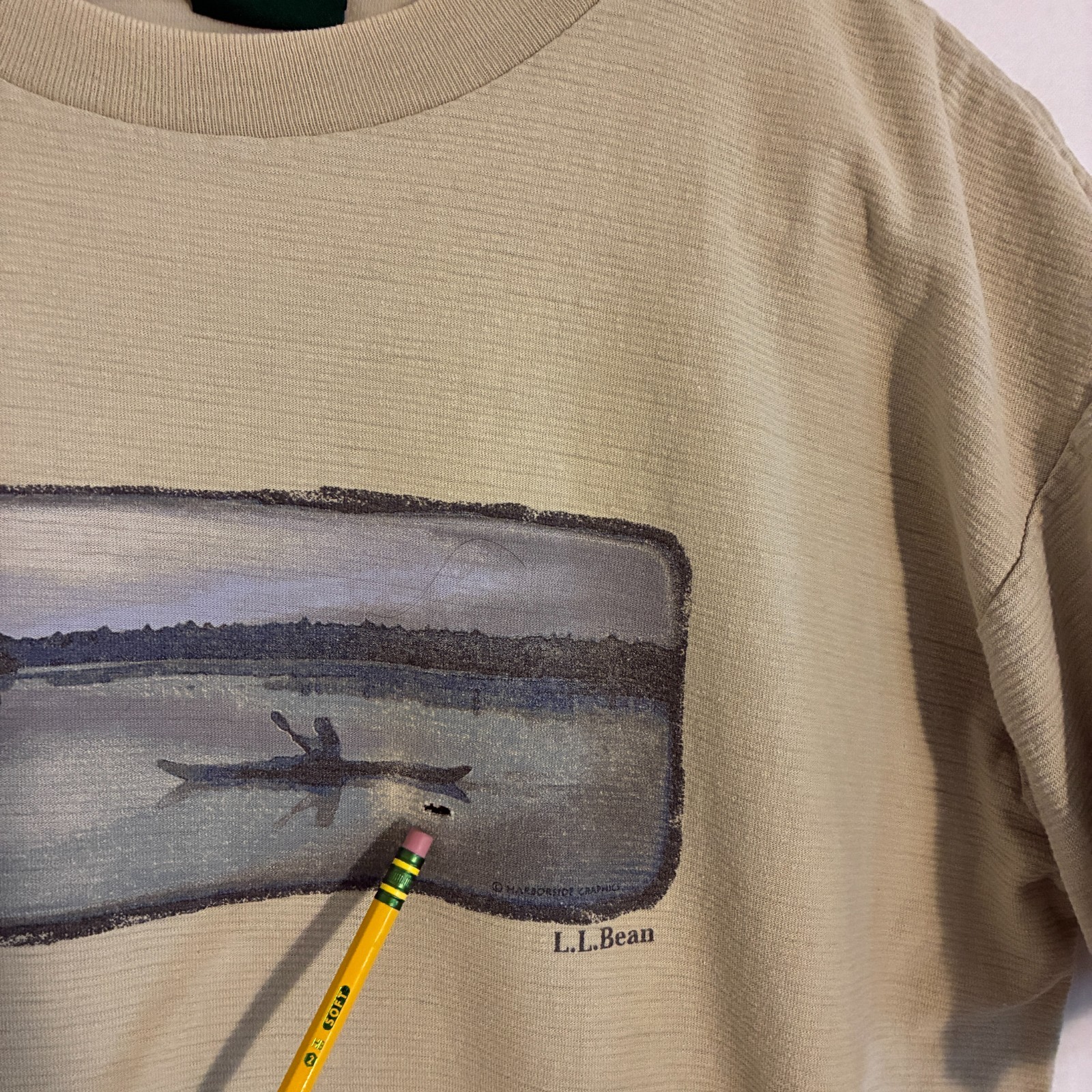 Vintage LL Bean Outdoor Graphic Shirt Mens Size L Heavyweight Nature Tee READ gallery