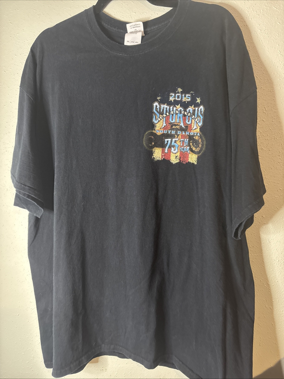 2015 Sturgis Black Hills Rally Motorcycle T-Shirt Mens 2XL 75th Anniversary gallery