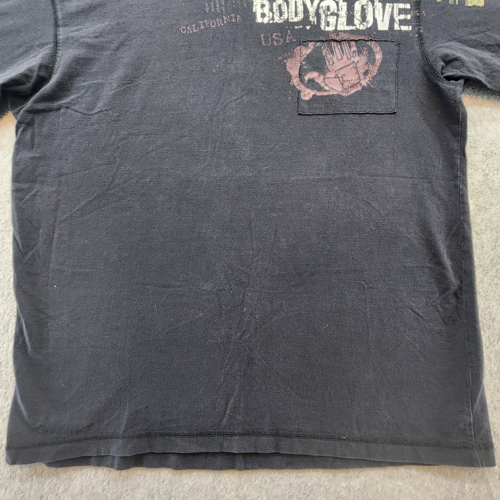 Body Glove Shirt Mens Large Black Distressed Graphic Protect The Core Surf Tee gallery