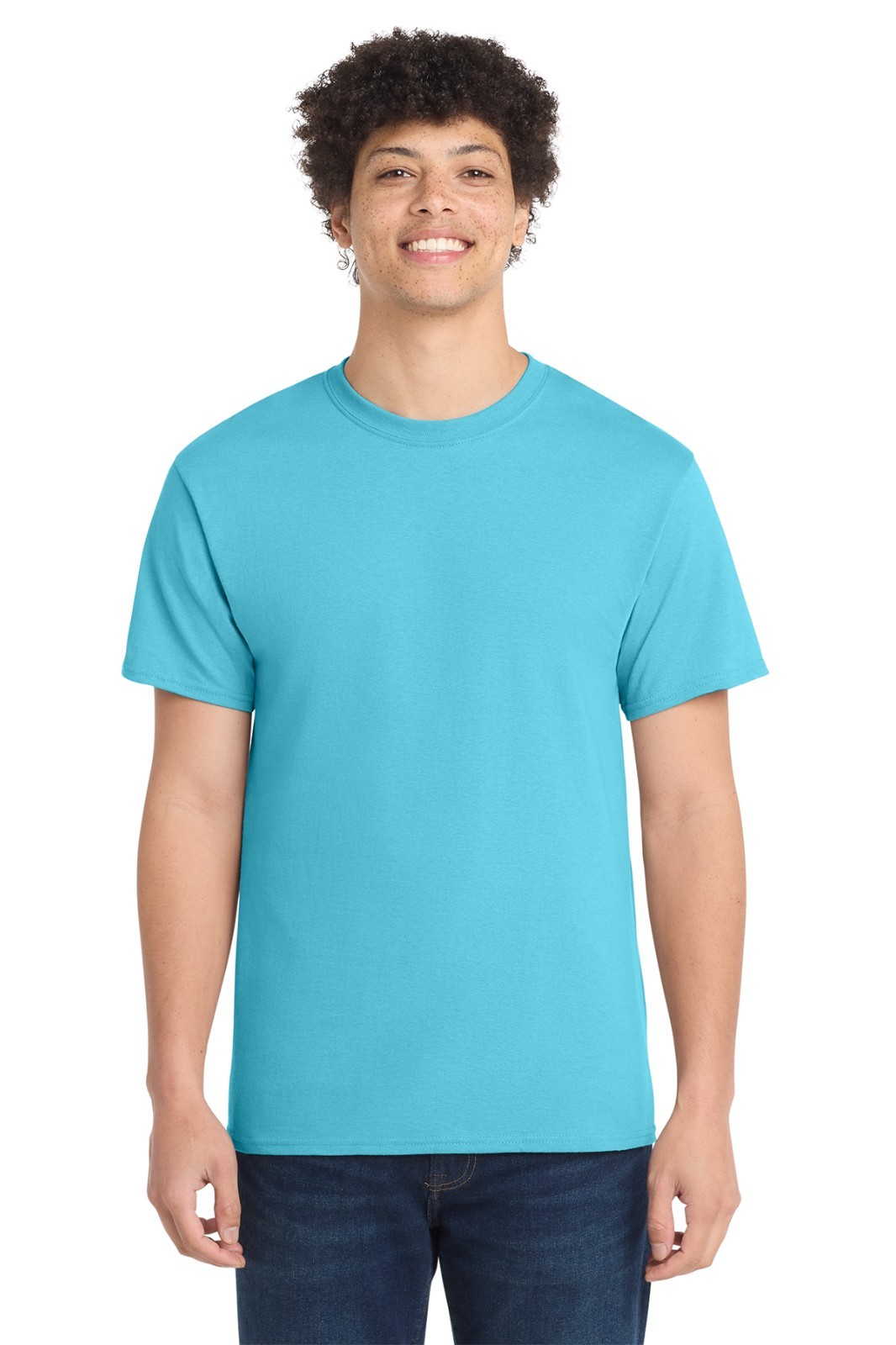 NEW! PC54 Port & Co Cotton Tee - AQUATIC BLUE - Wholesale Lot BLANK gallery
