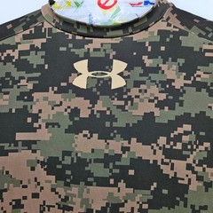 Under Armour Compression Shirt Mens Medium Camo Heatgear Short Sleeve
