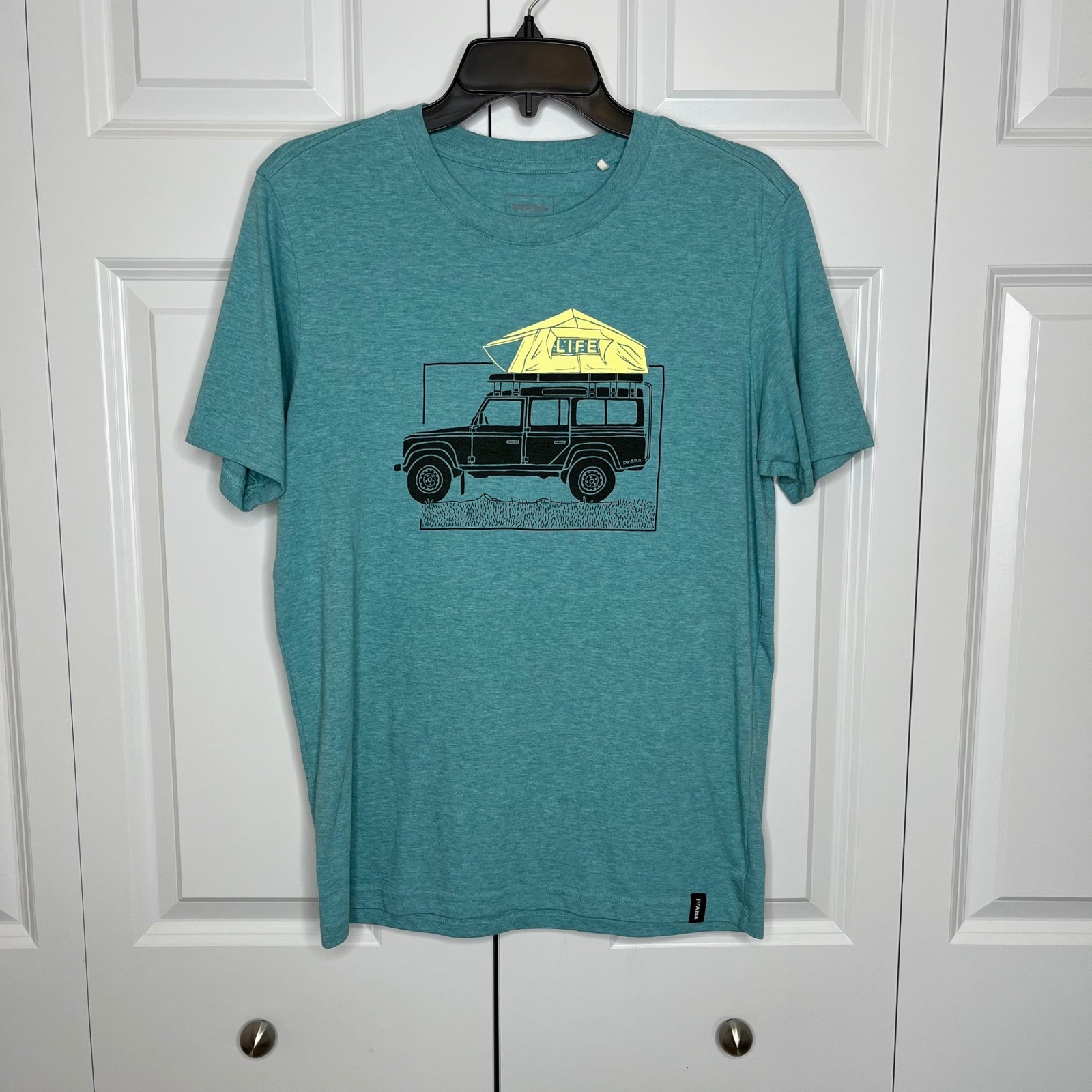 Prana Camp Life Journeyman Graphic T-Shirt Aqua Heather Small gallery