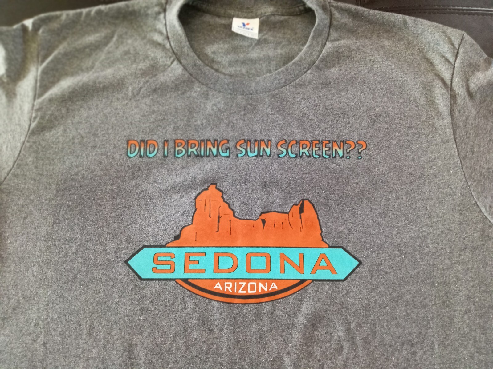 'SEDONA, AZ, DID I BRING SUNSCREEN??' TEE SHIRT, 2XL, 50 COTTON / 50 POLYESTER gallery