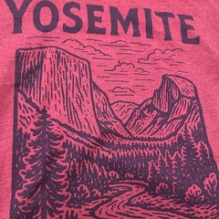 Yosemite Heather Maroon Soft Feel |Size Medium | Climbing Hiking Outdoors Tee