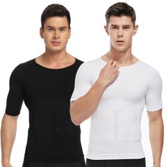 Men’s Body Shaper Compression Shirt Short Sleeve Tank Tops Gym Workout Underwear