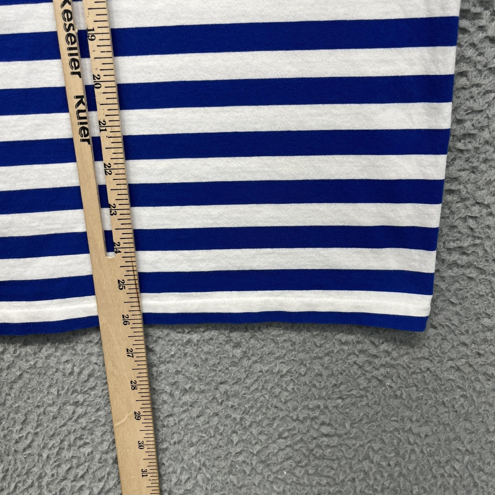 Polo Ralph Lauren Shirt Mens Medium Blue White Stripe Pocket Ringer Tee gallery