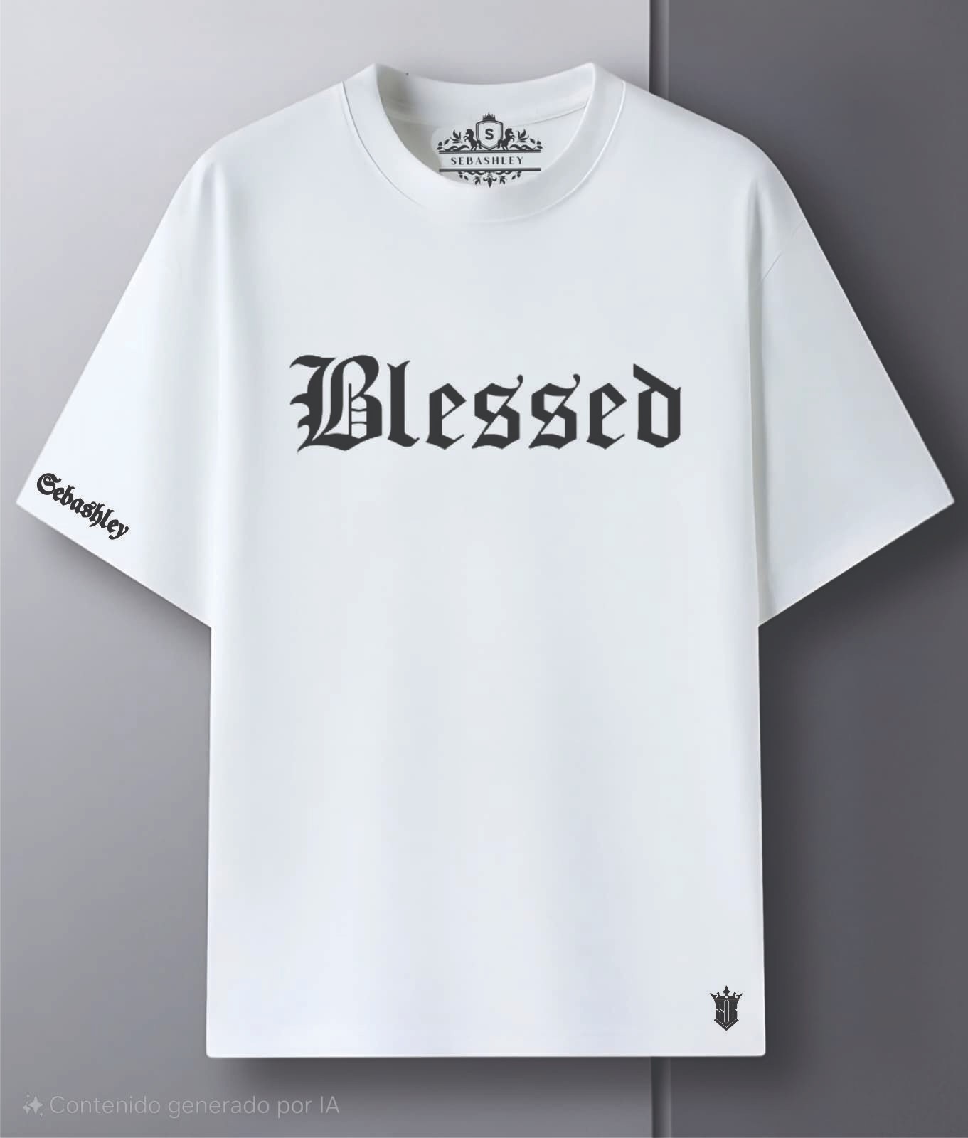 Sebashley Blessed T-shirt 100% Thick Cotton in Various Sizes High Quality gallery