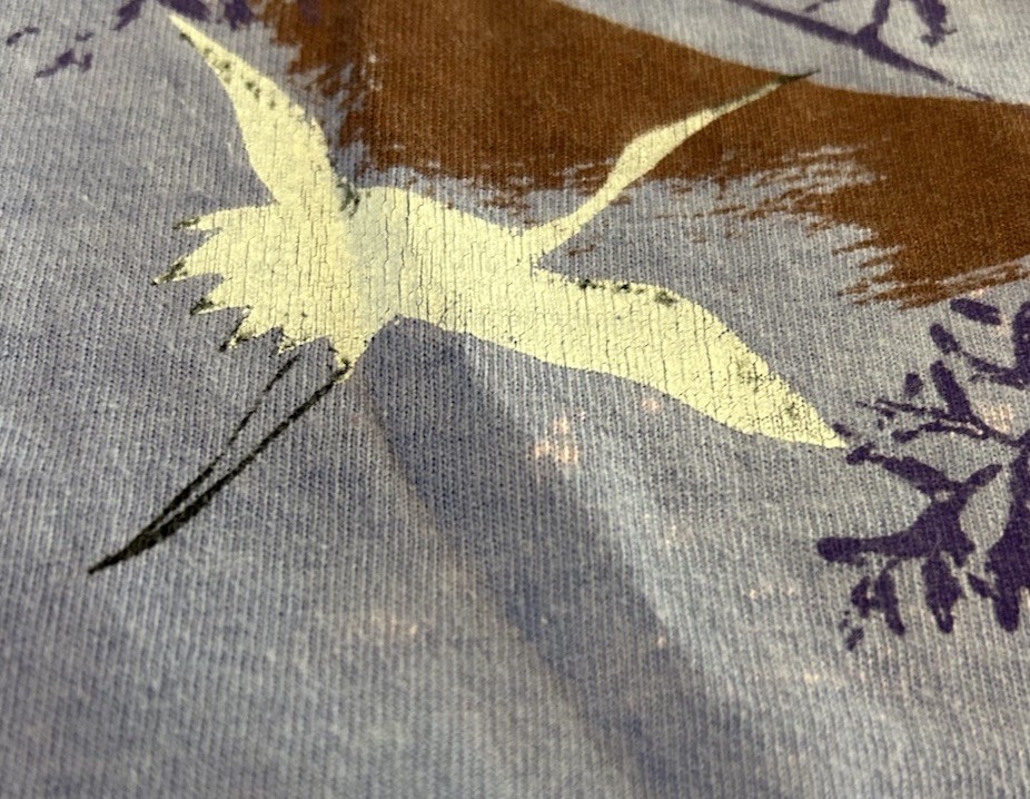 VTG Andrea Bragg Migrating Sandhill Cranes T-Shirt XL Cotton Single Stitch gallery