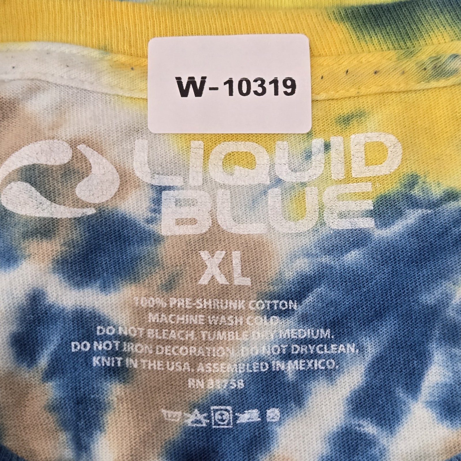 Grateful Dead Men Shirt XL Green Tie Dye Liquid Blue Skull Roses gallery