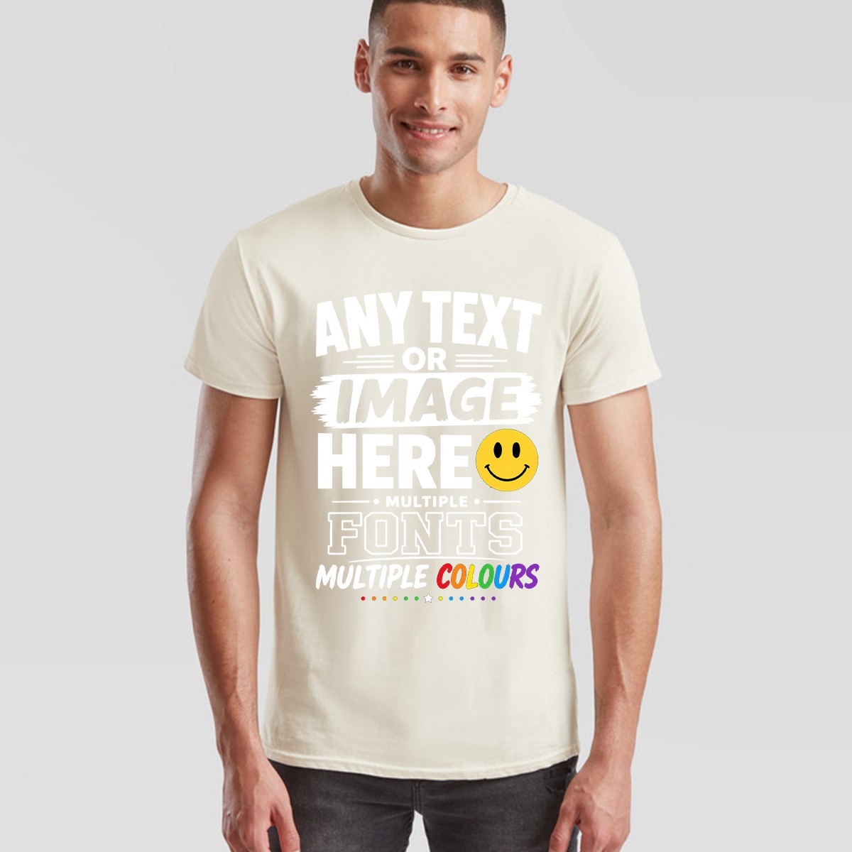 Personalised Unisex T Shirt Custom Photo Text Printed Work Party Graphic Tee gallery